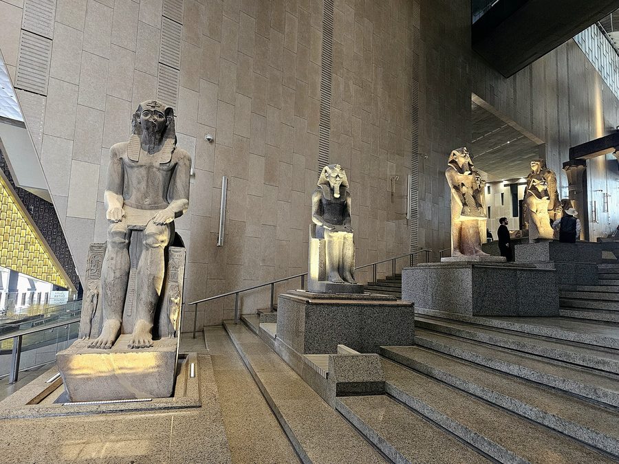 Grand staircase in the Grand Egyptian Museum